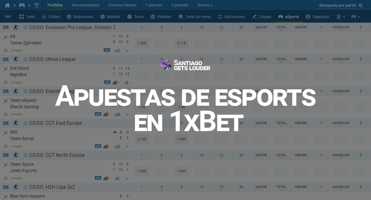 esports en 1xBet